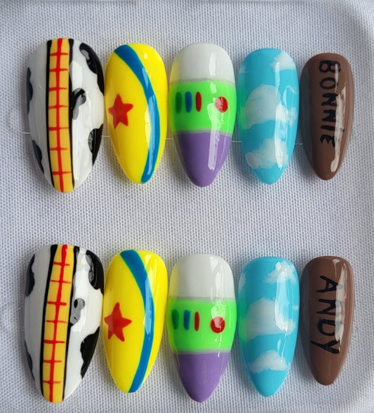 Création Nail Art Toys Story Woody & Buzz