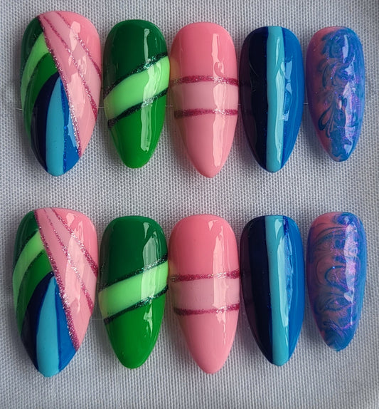 Création Nail Art les 3 fées de la Belle au Bois Dormant