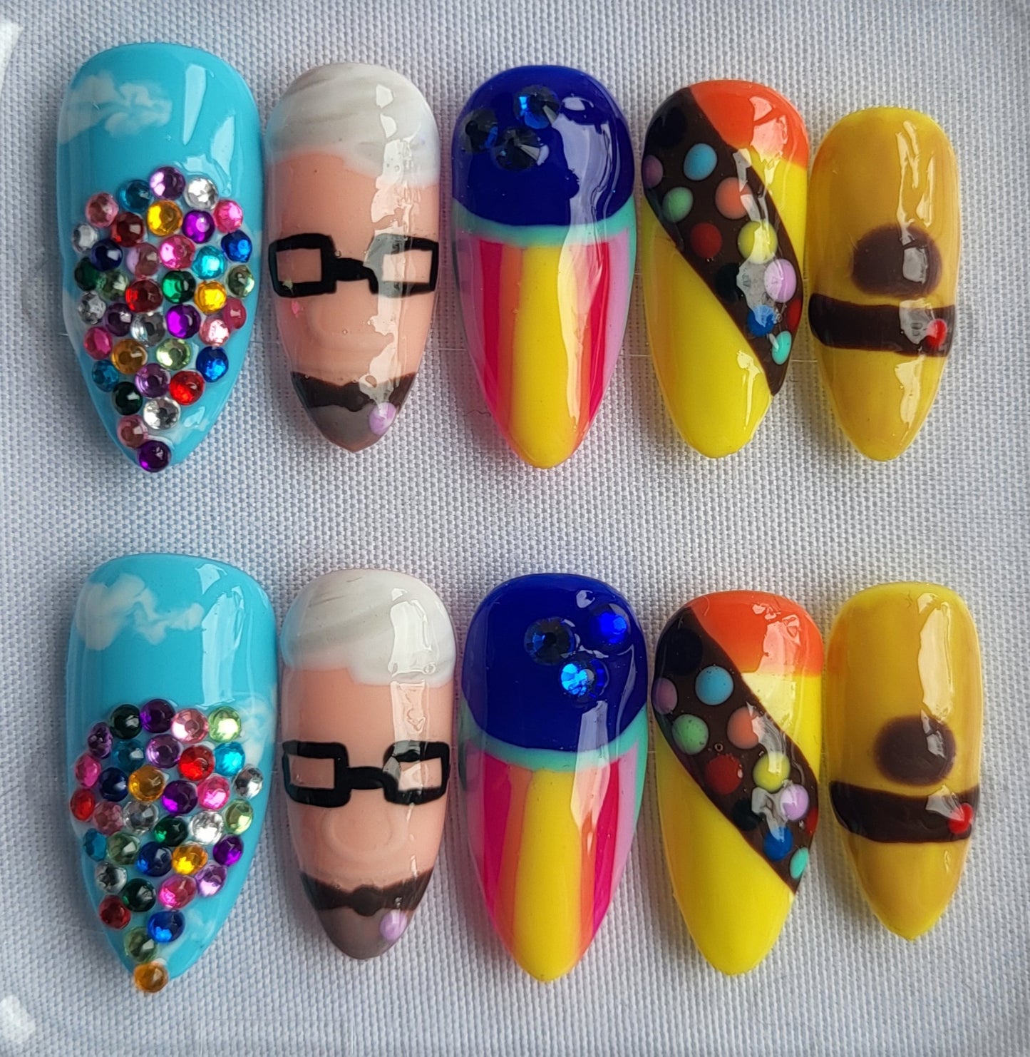 Création Nail Art Là Haut : Carl Russel Kevin & Doug