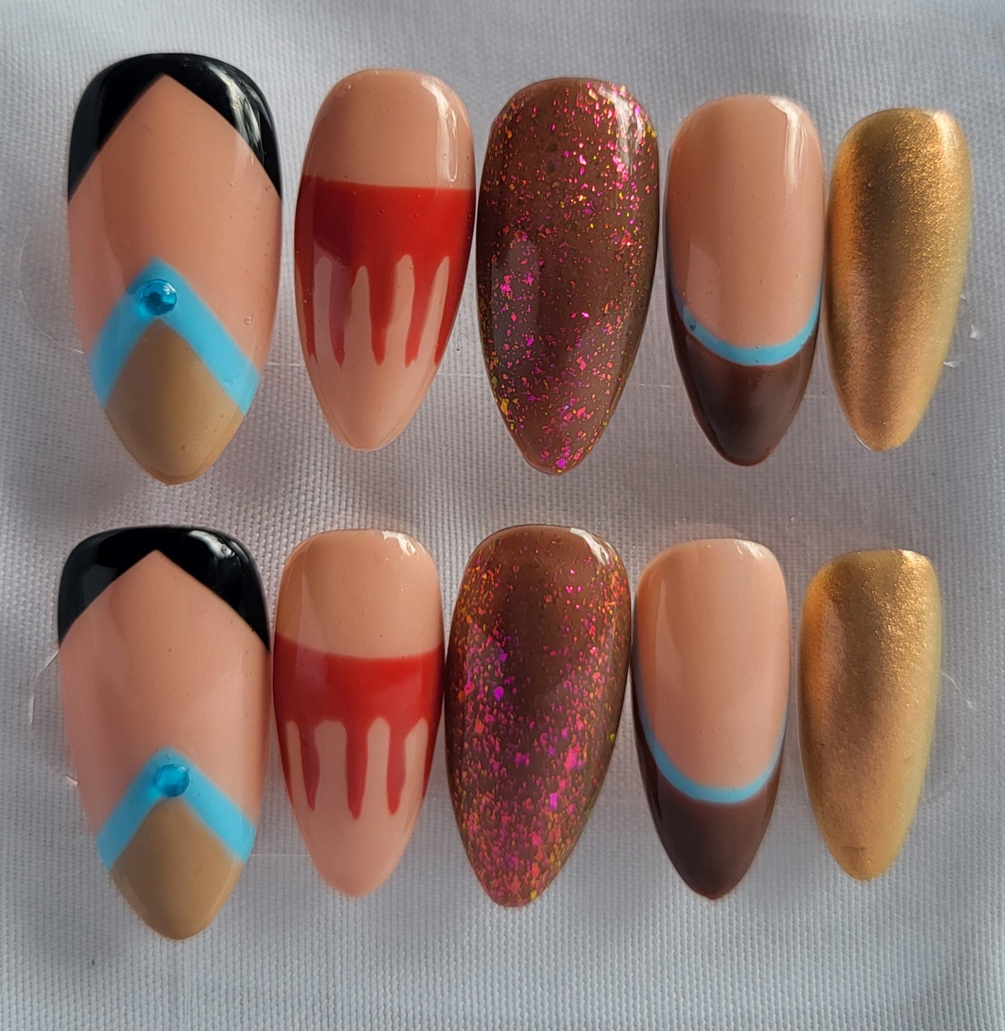 Création Nail Art Pocahontas
