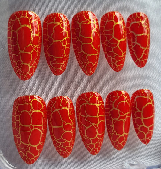 Création Nail Art – Dragon de Feu & Or : L’Empress du Soleil