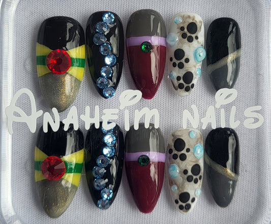 Création Nail Art Lucifer de Cendrillon