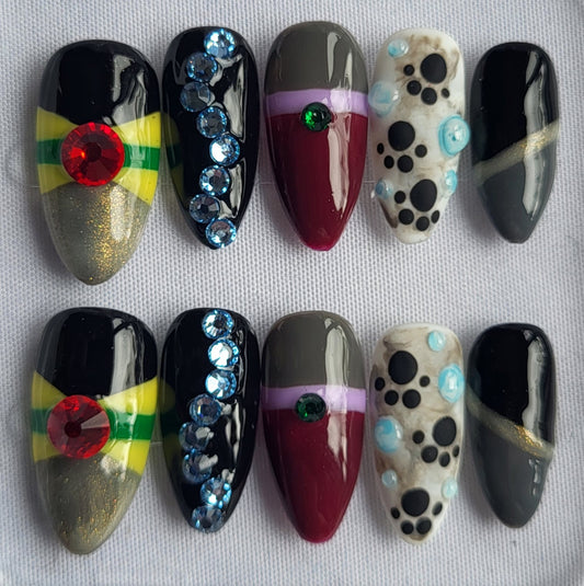 Création Nail Art Lucifer de Cendrillon