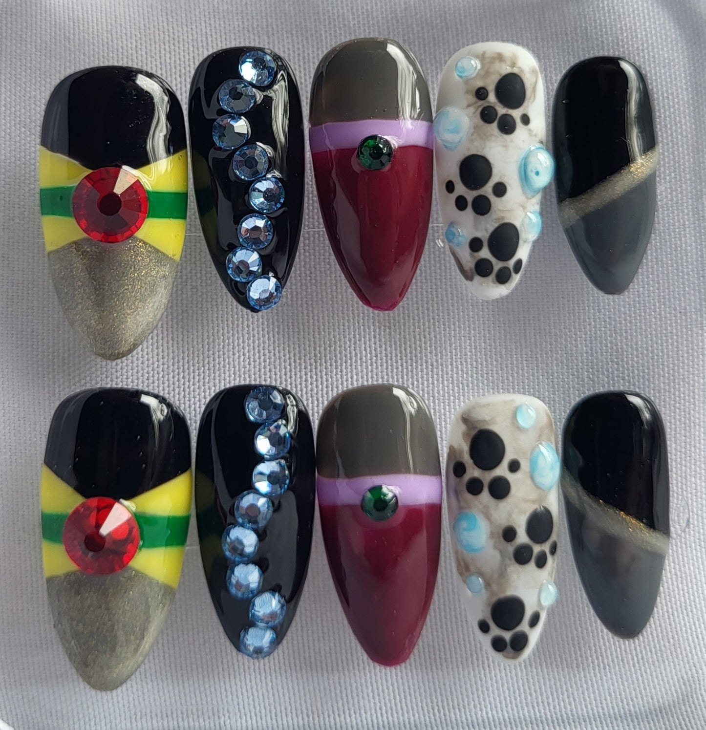 Création Nail Art Lucifer de Cendrillon