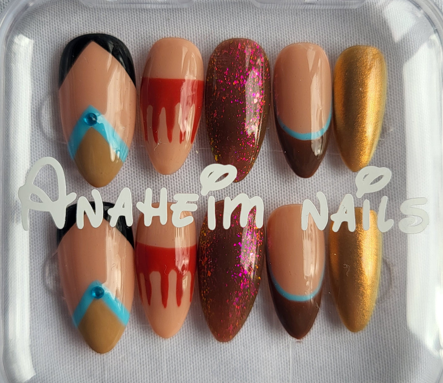 Création Nail Art Pocahontas