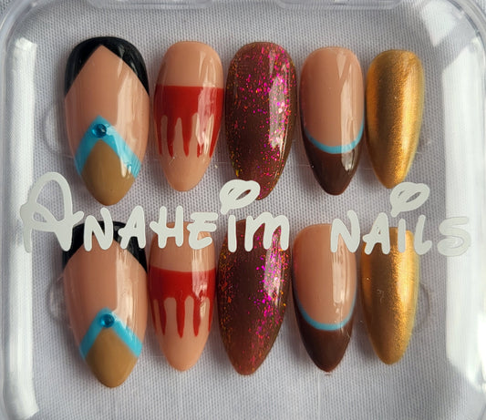 Création Nail Art Pocahontas