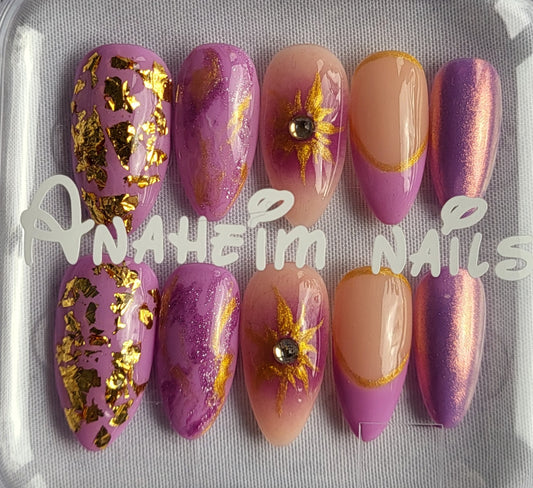 Création Nail Art Raiponce
