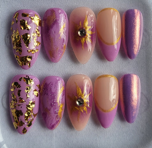 Création Nail Art Raiponce