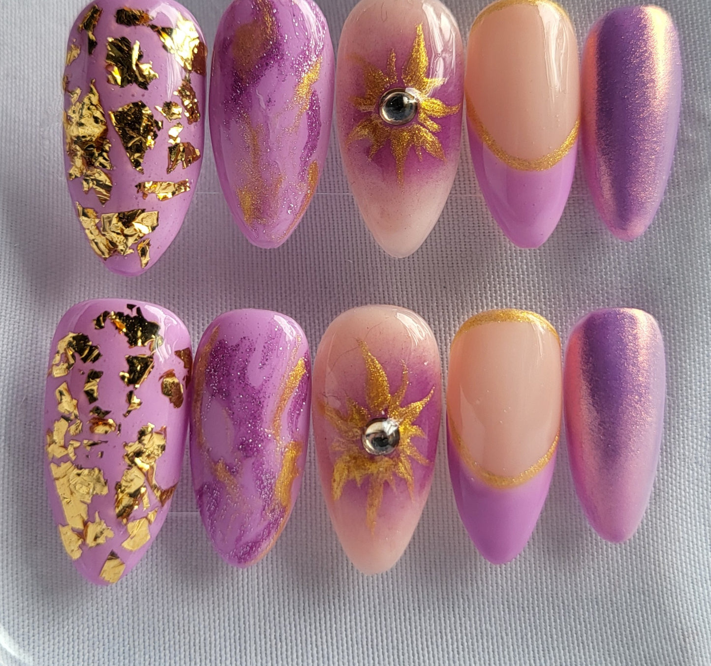 Création Nail Art Raiponce