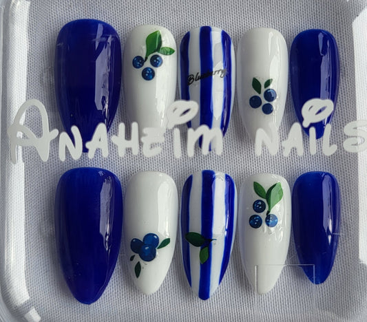 Création Nail Art – Blueberry : L’Élégance Bleue