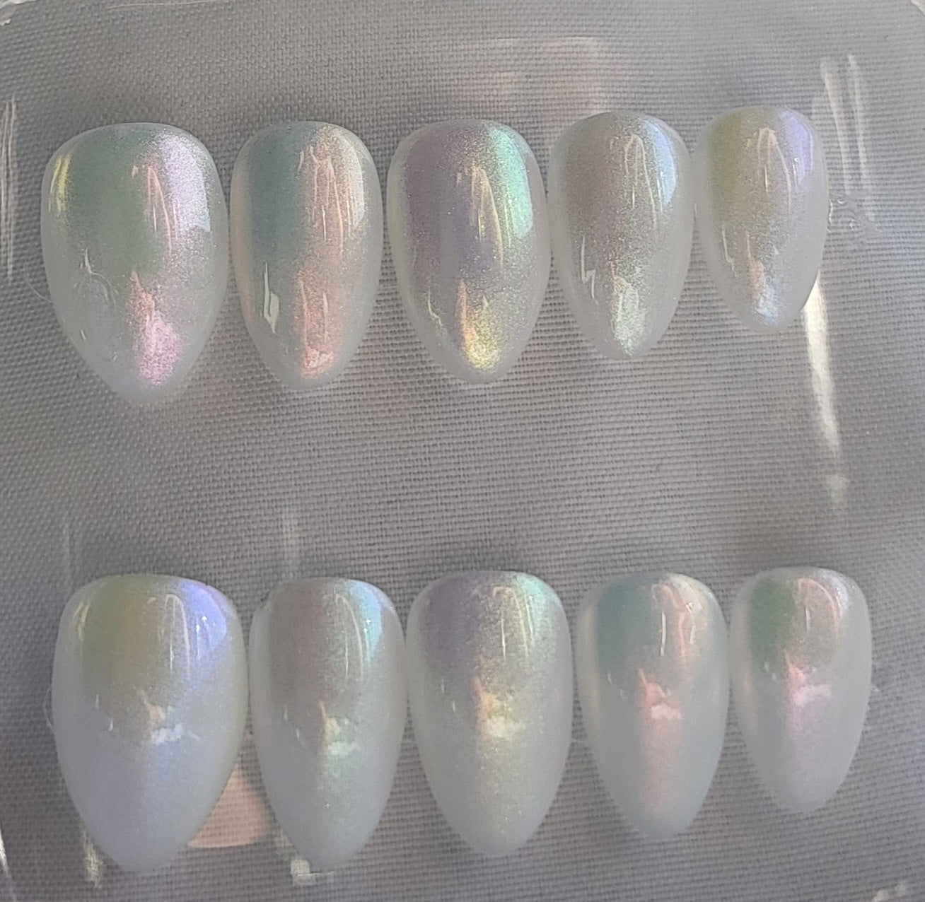 Création Nail Art Ongles Courts - Féerie Arc en Ciel
