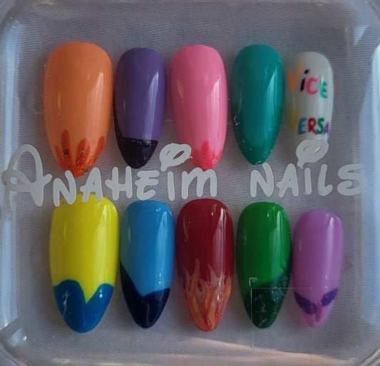 Création Nail Art Vice-Versa 2 – Émotions Pixar